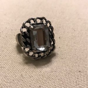 Silver gemstone ring!